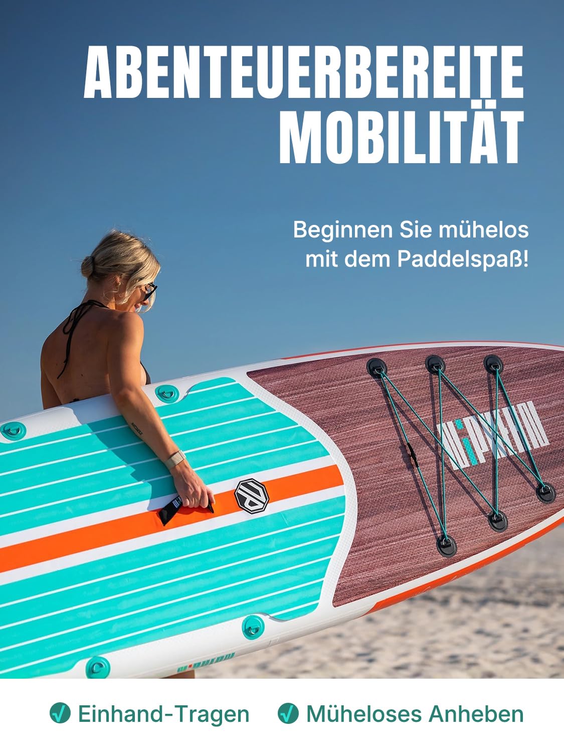 Niphean SUP Board, 320 cm, mit Sitz für 2 Personen, bis 200 kg