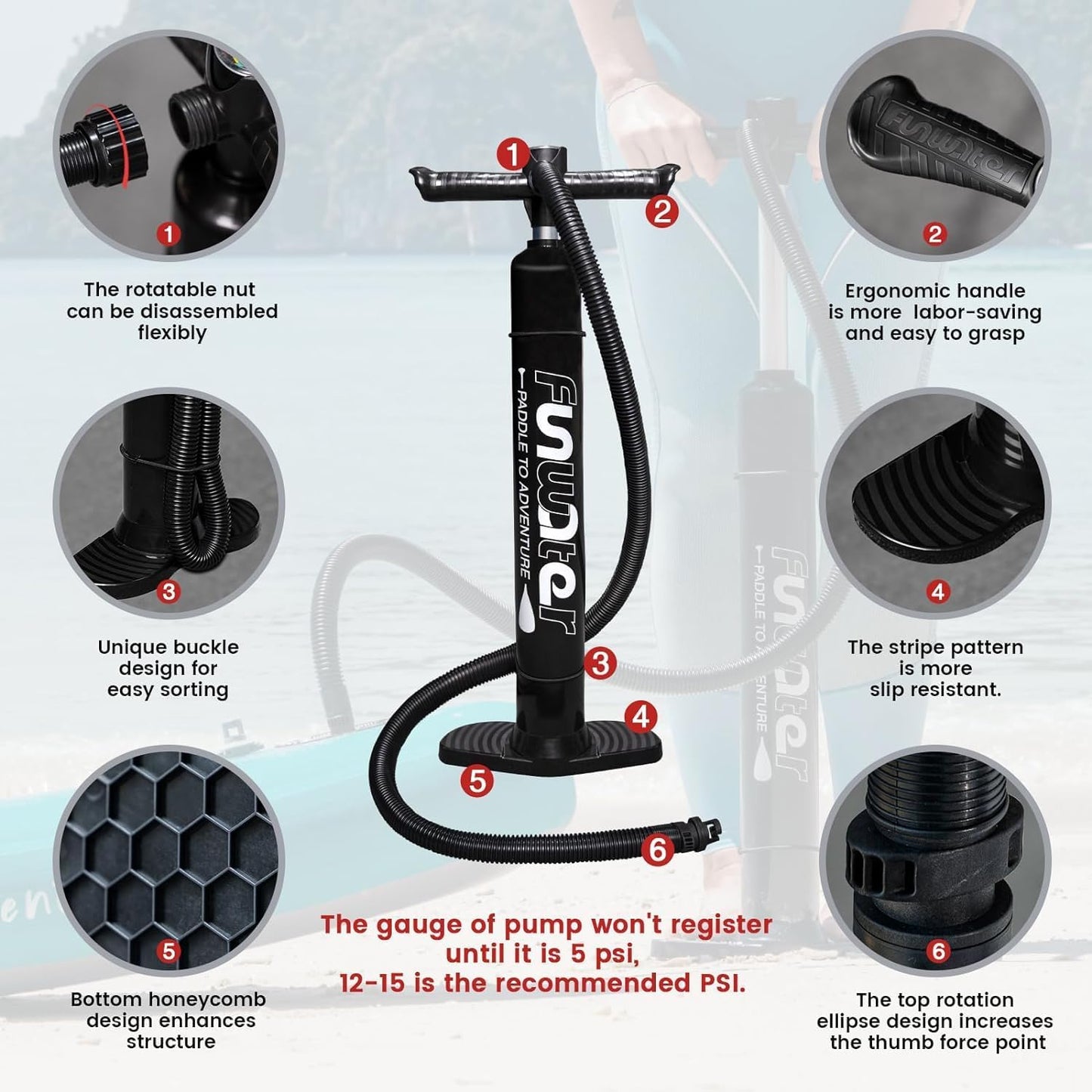 FunWater SUP Board mit Python-Muster, 10'6" oder 11'6", mit Komplett-Set