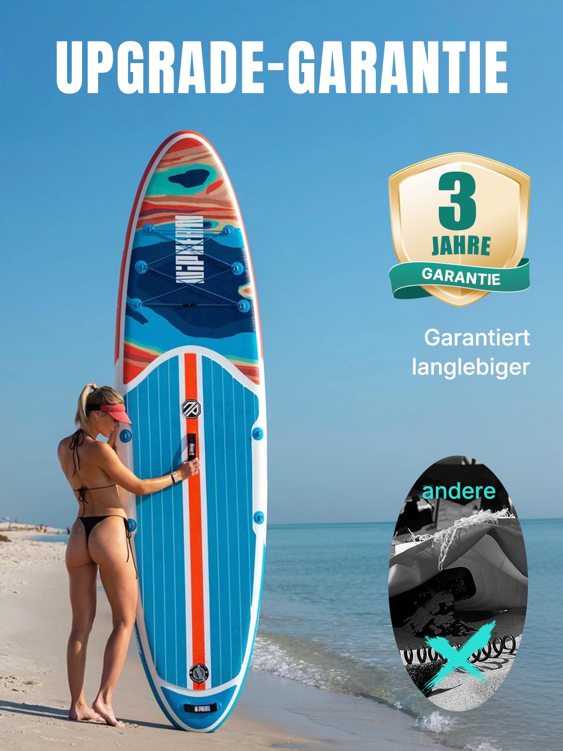 Niphean SUP Board, 320 cm, mit Sitz für 2 Personen, bis 200 kg