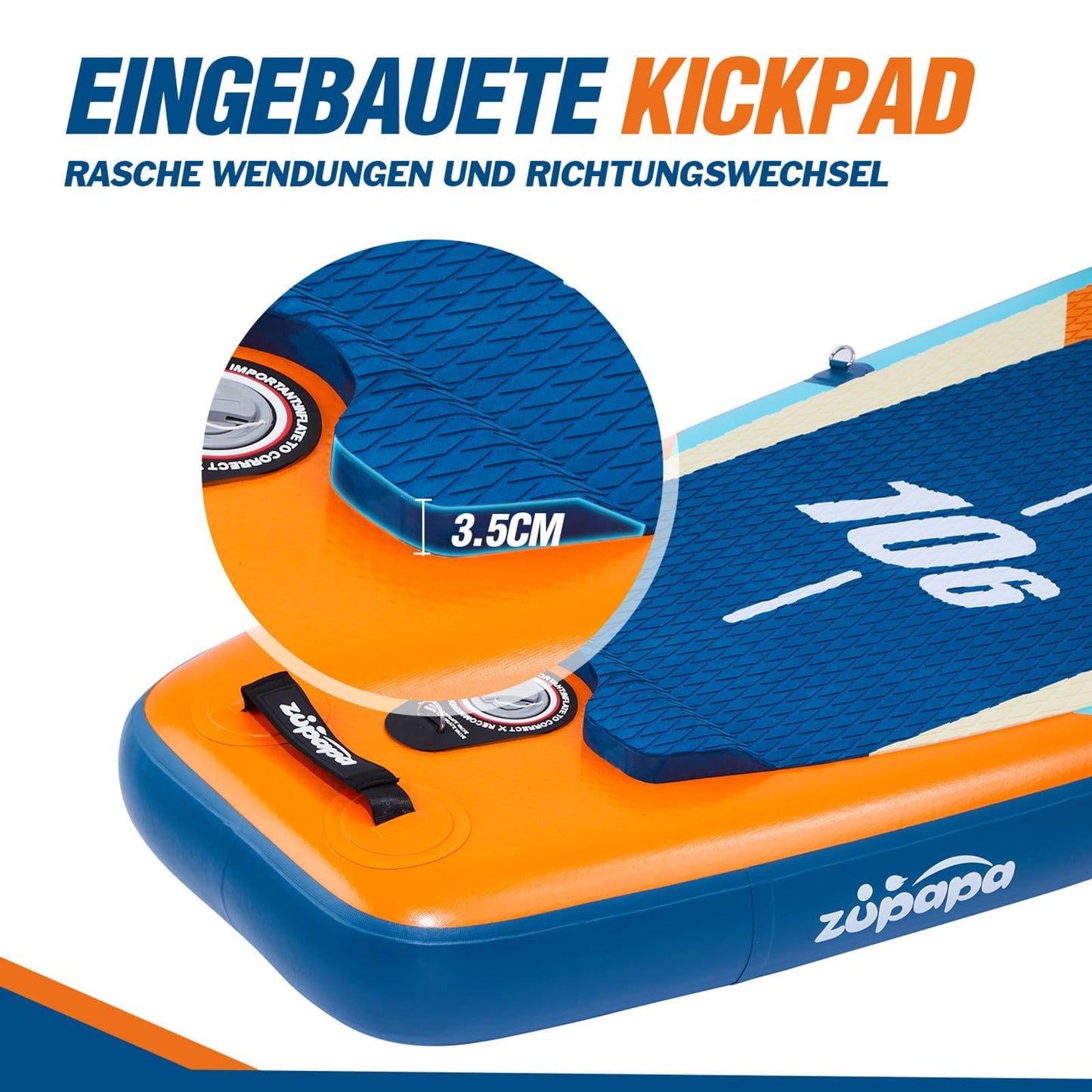 Zupapa aufblasbares SUP Board Set, mit Kajak-Sitz, 323 cm