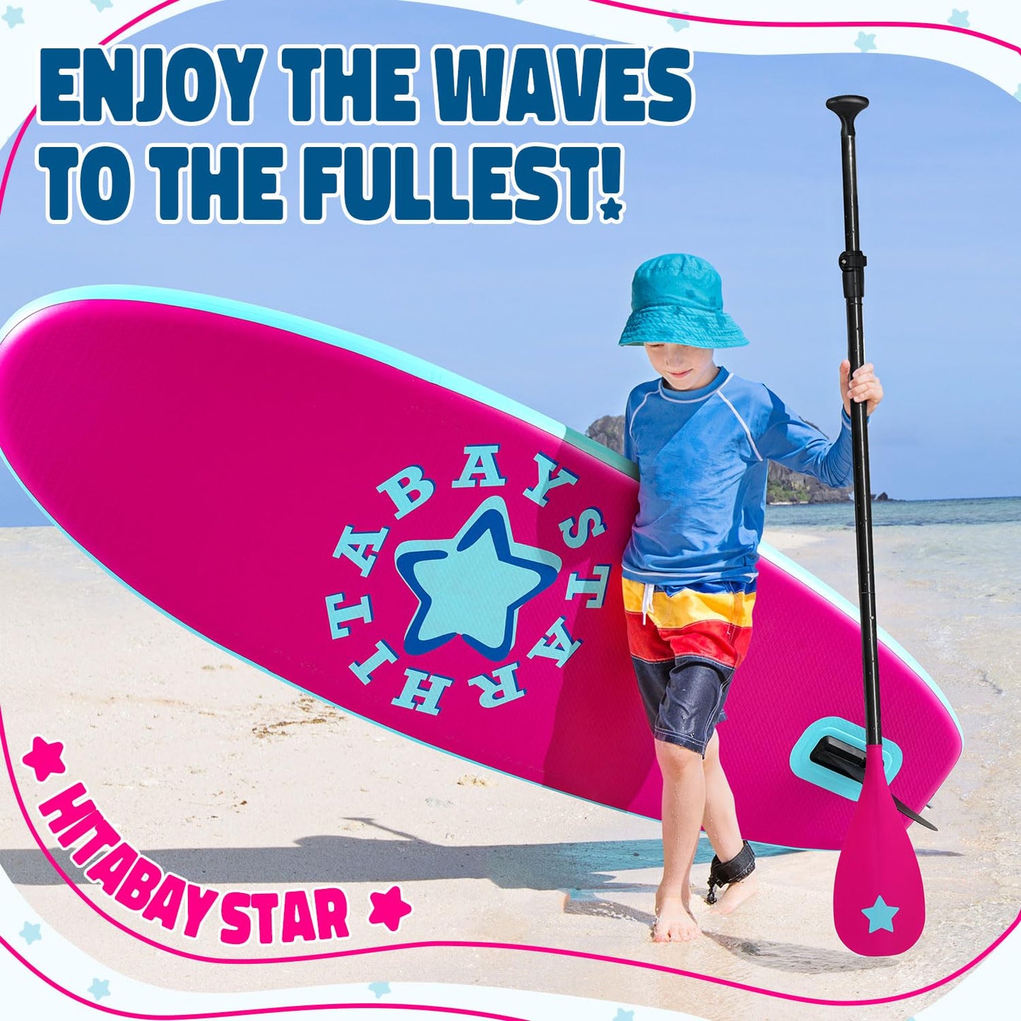 Aufblasbares SUP Board Set für Jugendliche und Kinder, bis 80 kg
