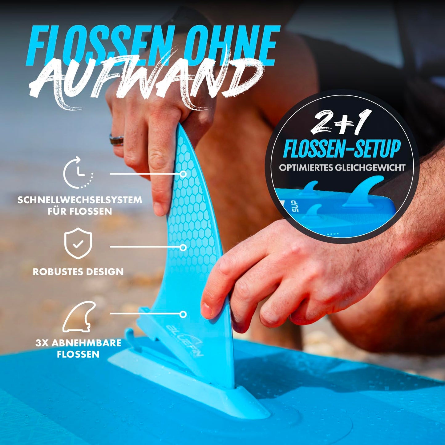 Bluefin CRUISE SUP Board Set, 10'8", Blau