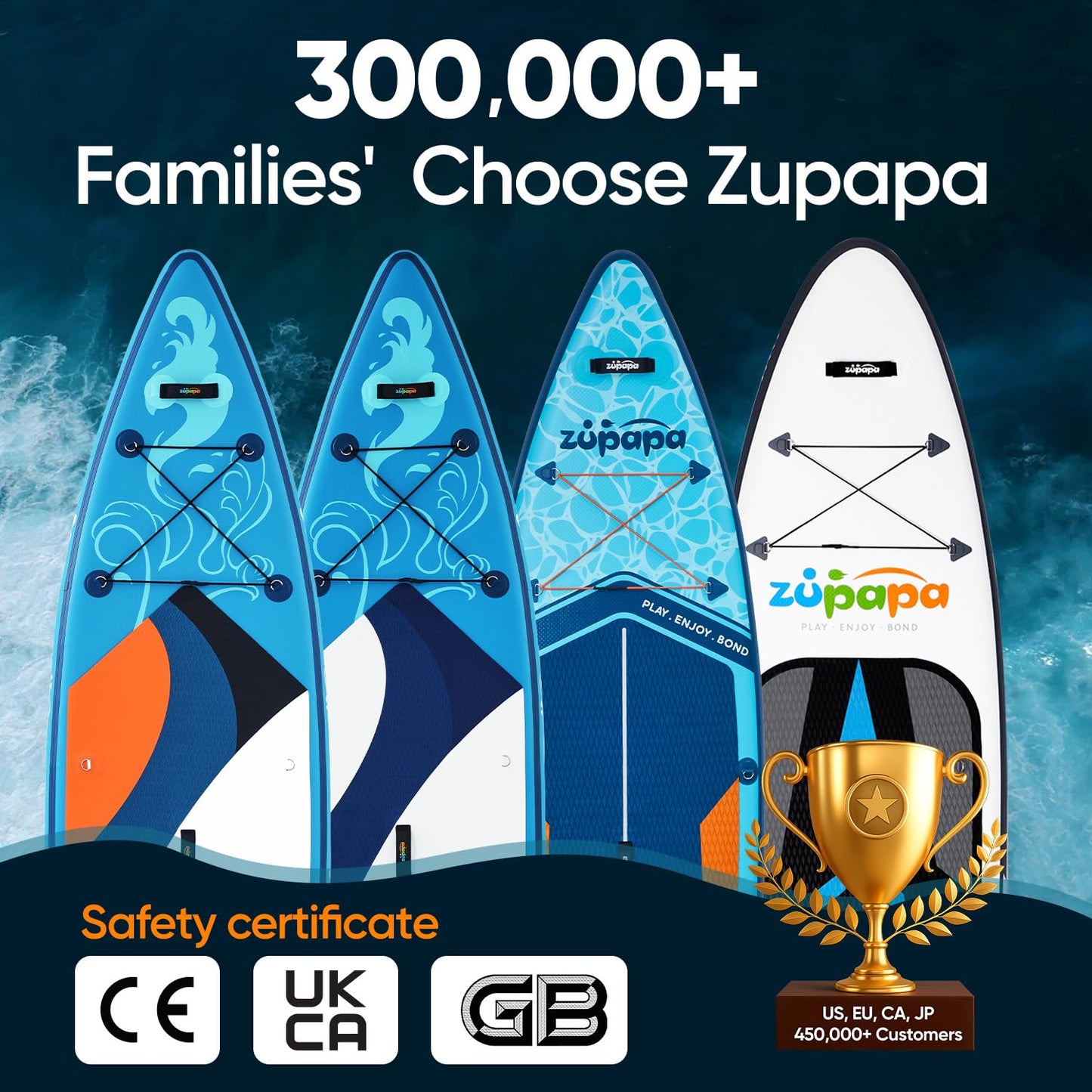 Zupapa aufblasbares SUP Board Set, mit Kajak-Sitz, 323 cm