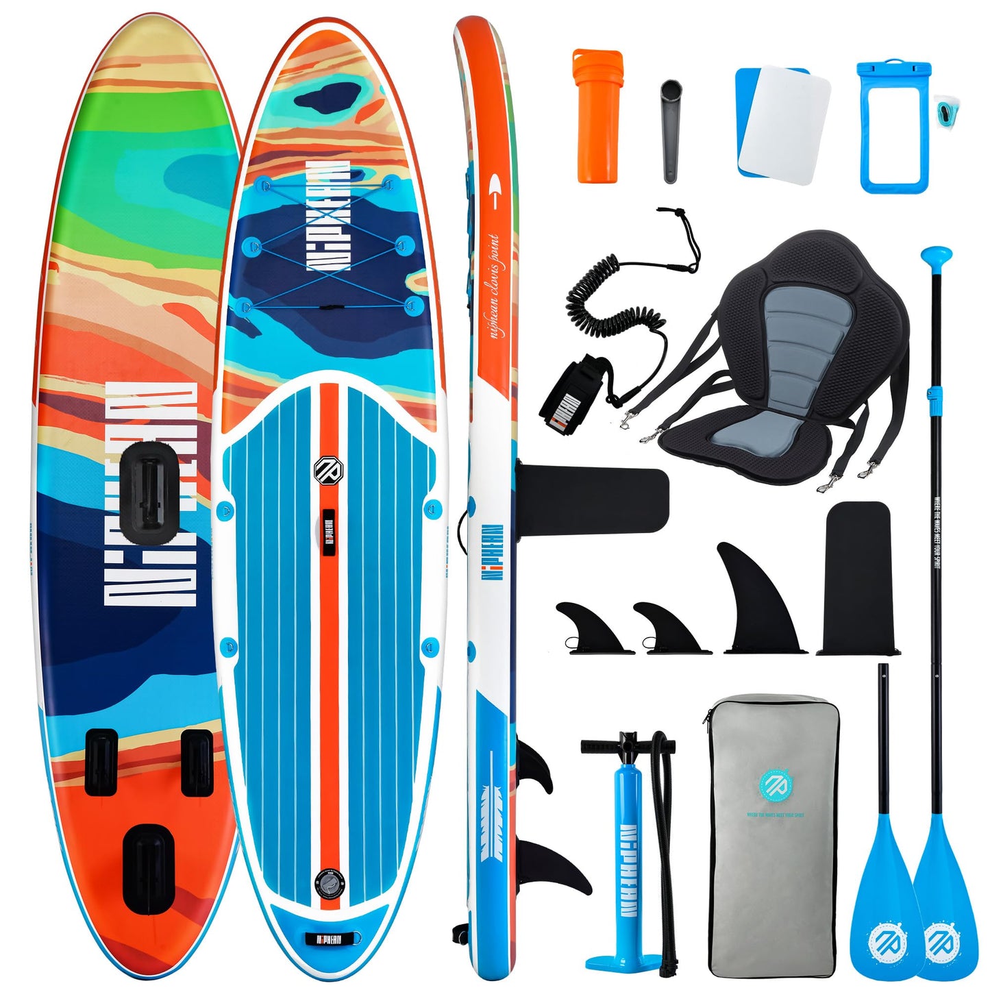 Niphean SUP Board, 320 cm, mit Sitz für 2 Personen, bis 200 kg