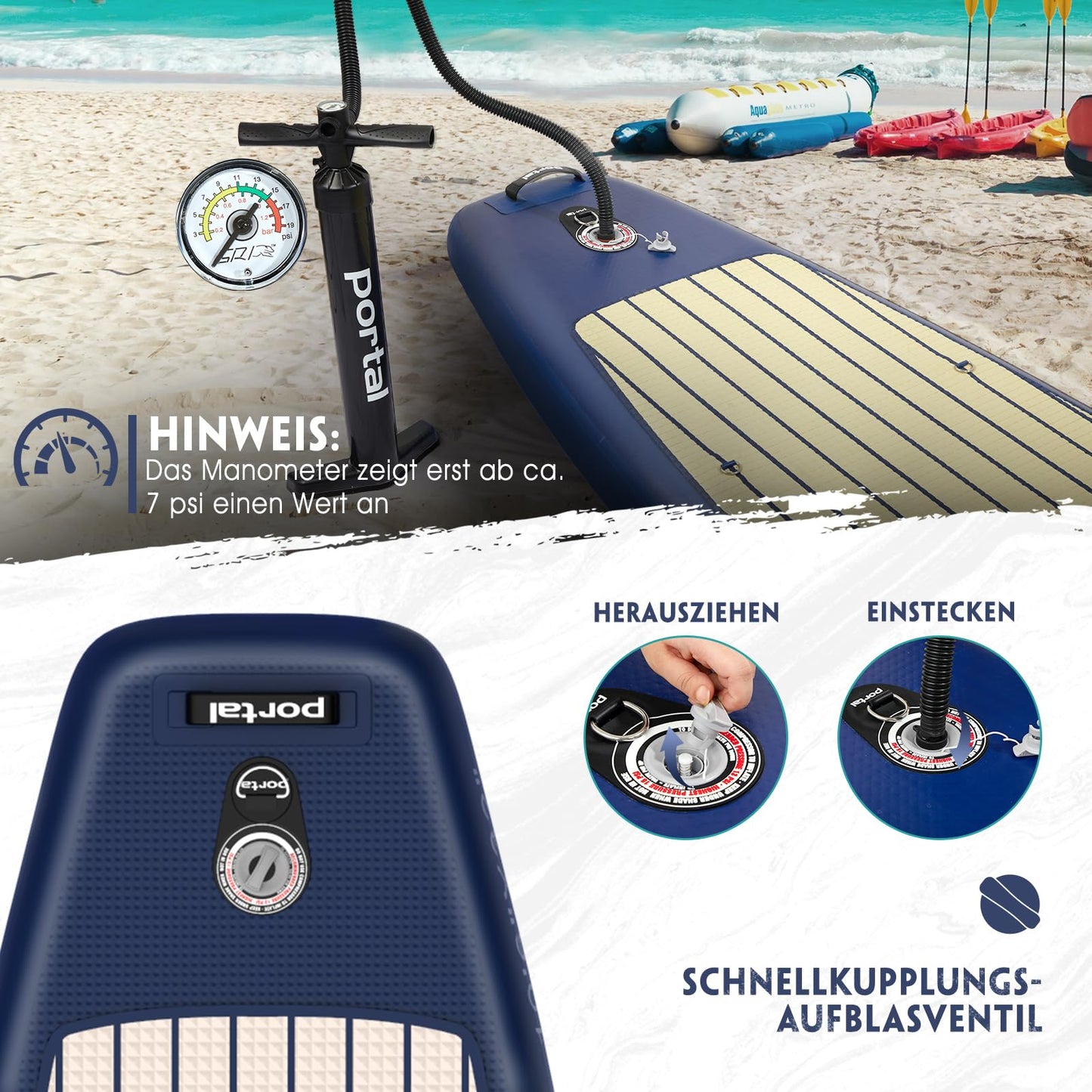 Portal aufblasbares SUP Board, 320 cm, mit Komplett-Set