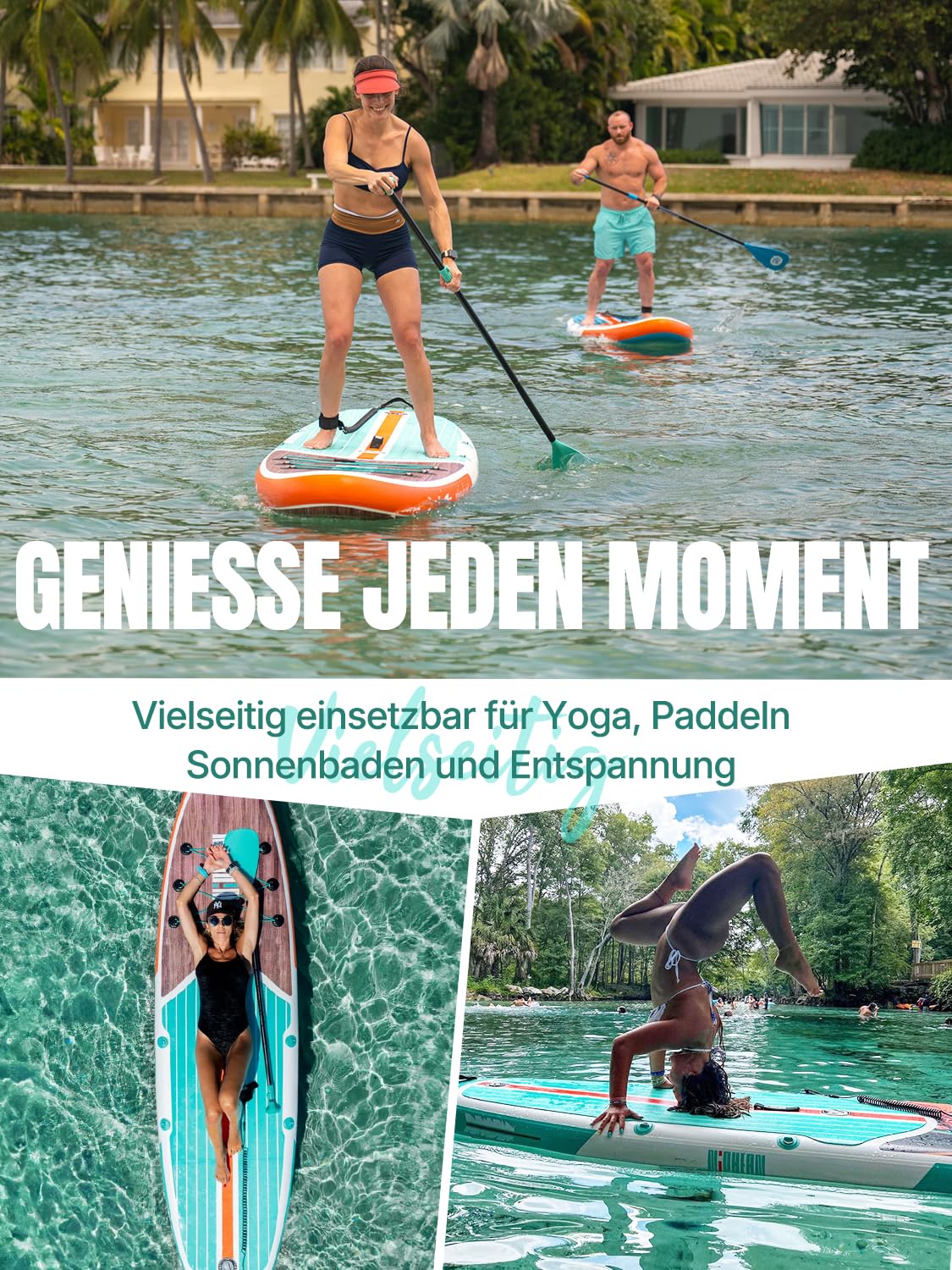 Niphean SUP Board, 320 cm, mit Sitz für 2 Personen, bis 200 kg