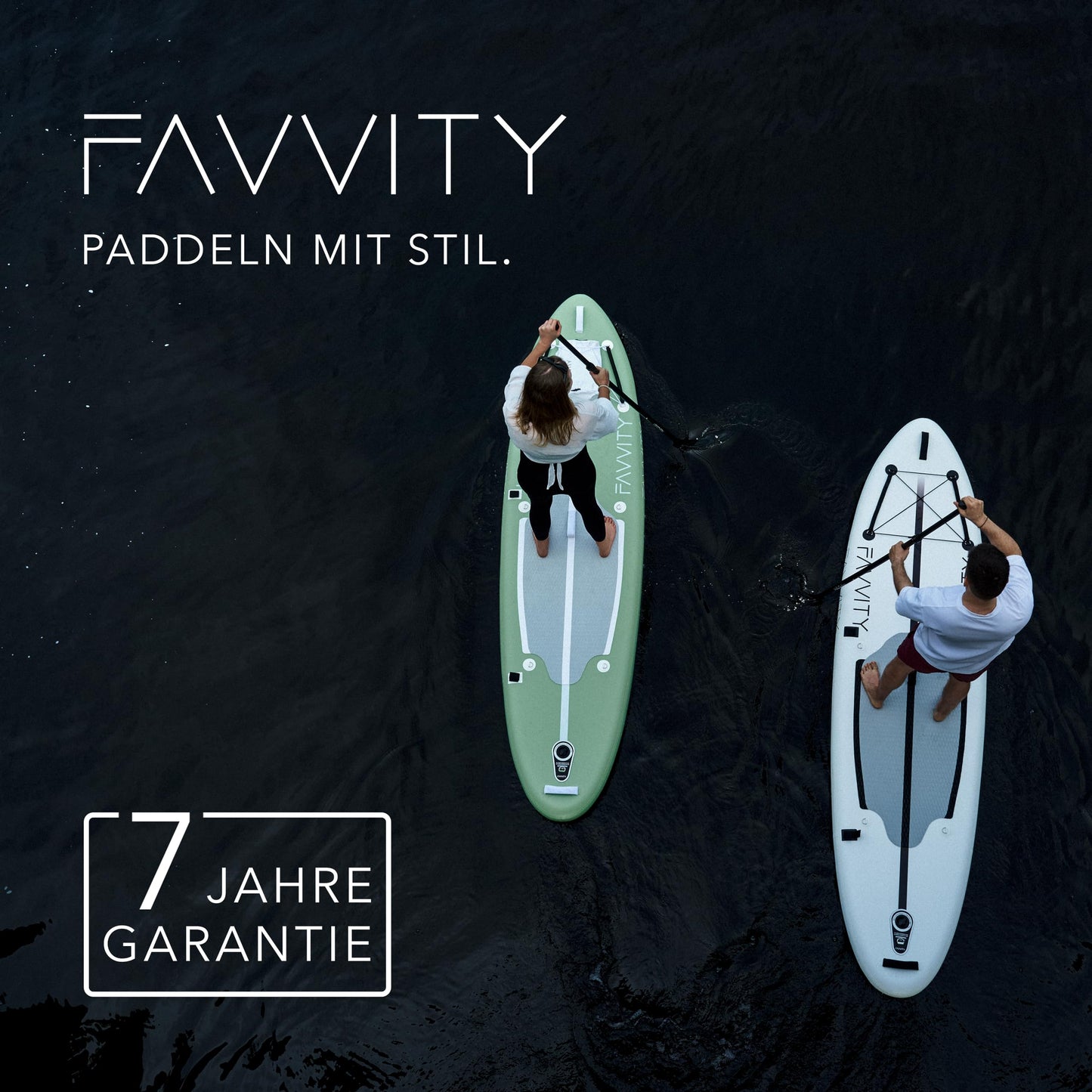 FAVVITY aufblasbares SUP Board, 7 Jahre Garantie, ultraleicht, bis 150 kg