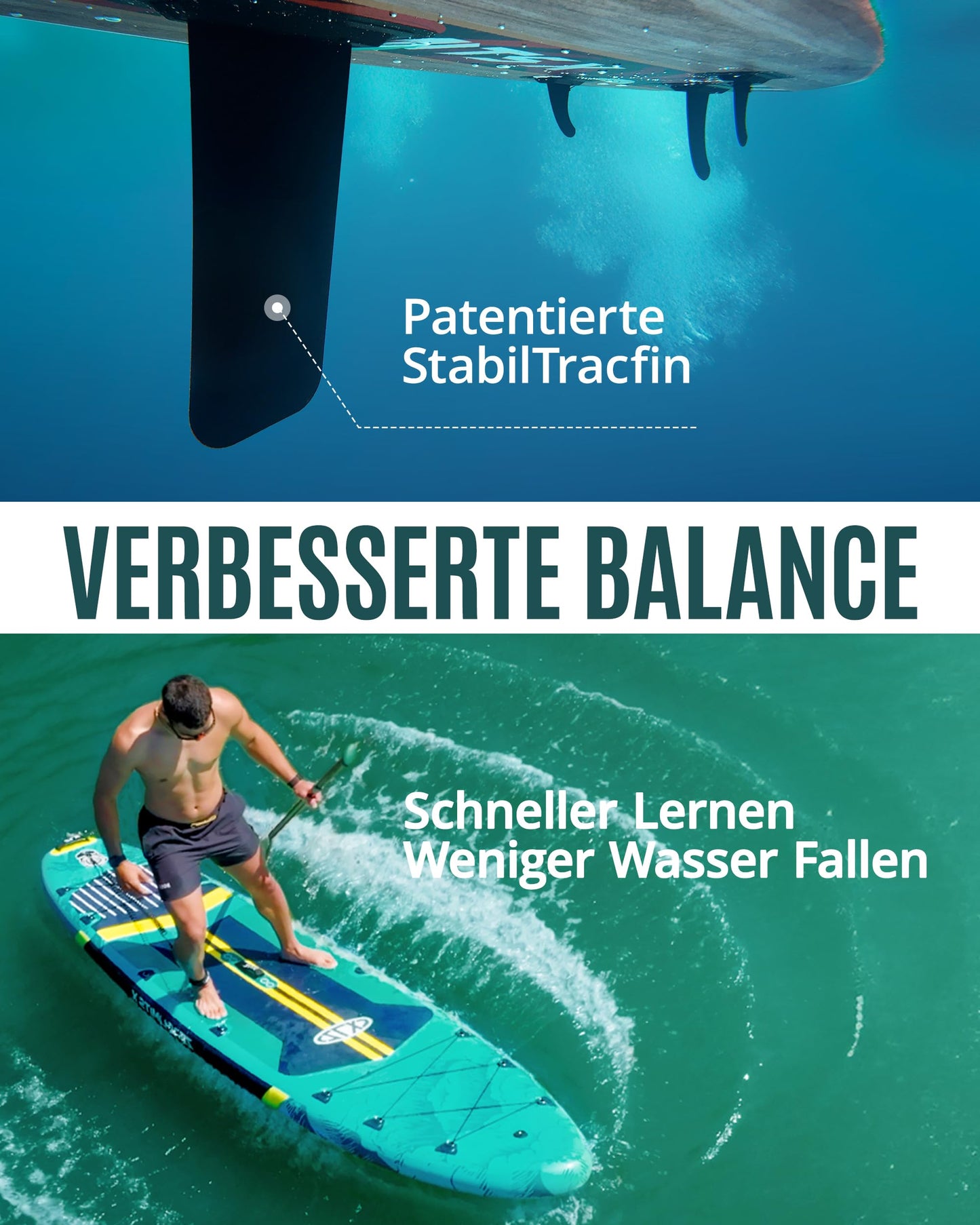 ZLX Stand Up Paddle Board, 350 cm, bis 250 kg, mit Sitz