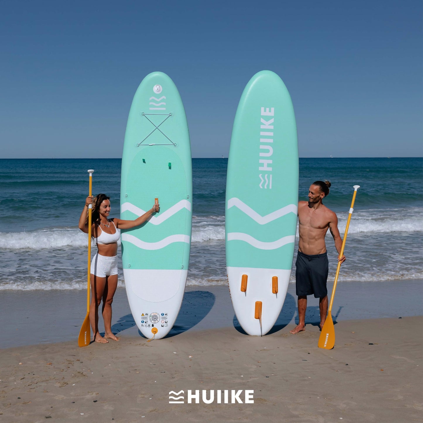 HUIIKE aufblasbares SUP Board, 305 cm, bis 130 kg, mit Komplett-Set