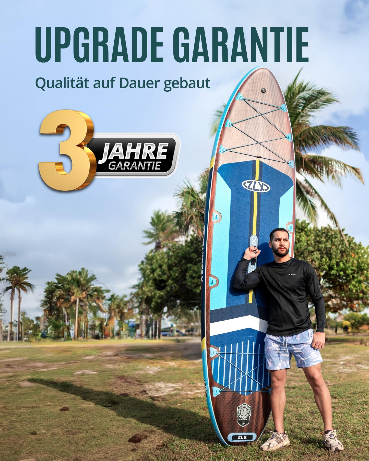 ZLX Stand Up Paddle Board, 350 cm, bis 250 kg, mit Sitz