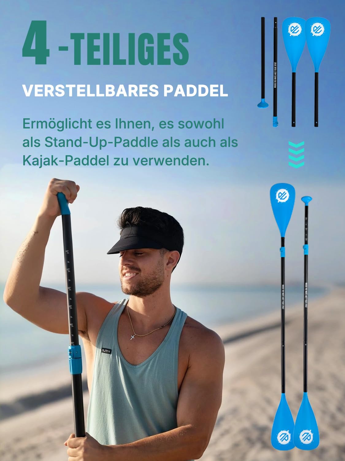 Niphean Extra Großes SUP Board für 2+1 Personen, mit Balancierflügel
