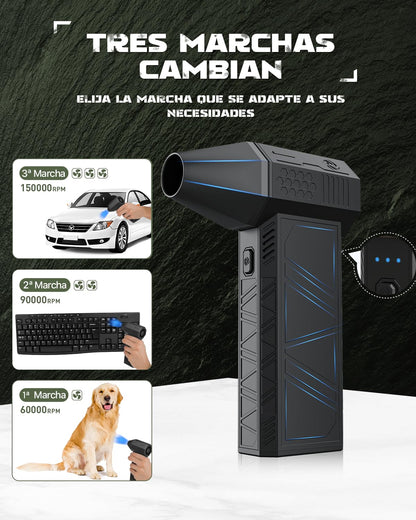 EUKI Elektrischer Druckluft-Duster, 150000 U/min, 6000mAh Akku, für PC-Reinigung