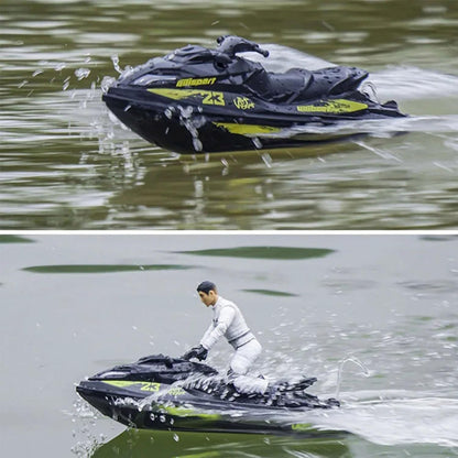 captainrc RC Jet Boot, bürstenlos, 25+ KPH, für Seen und Flüsse, mit 2 Akkus