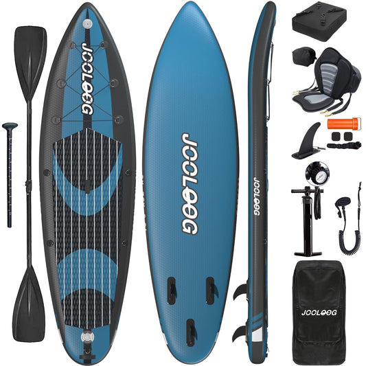 JOOLOOG aufblasbares SUP Board, mit Kajaksitz, 320 cm, Blau