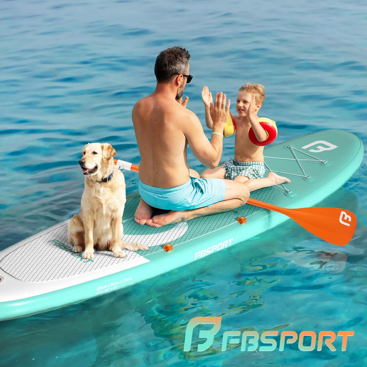FBSPORT aufblasbares SUP Board, 335 cm, mit Komplett-Set
