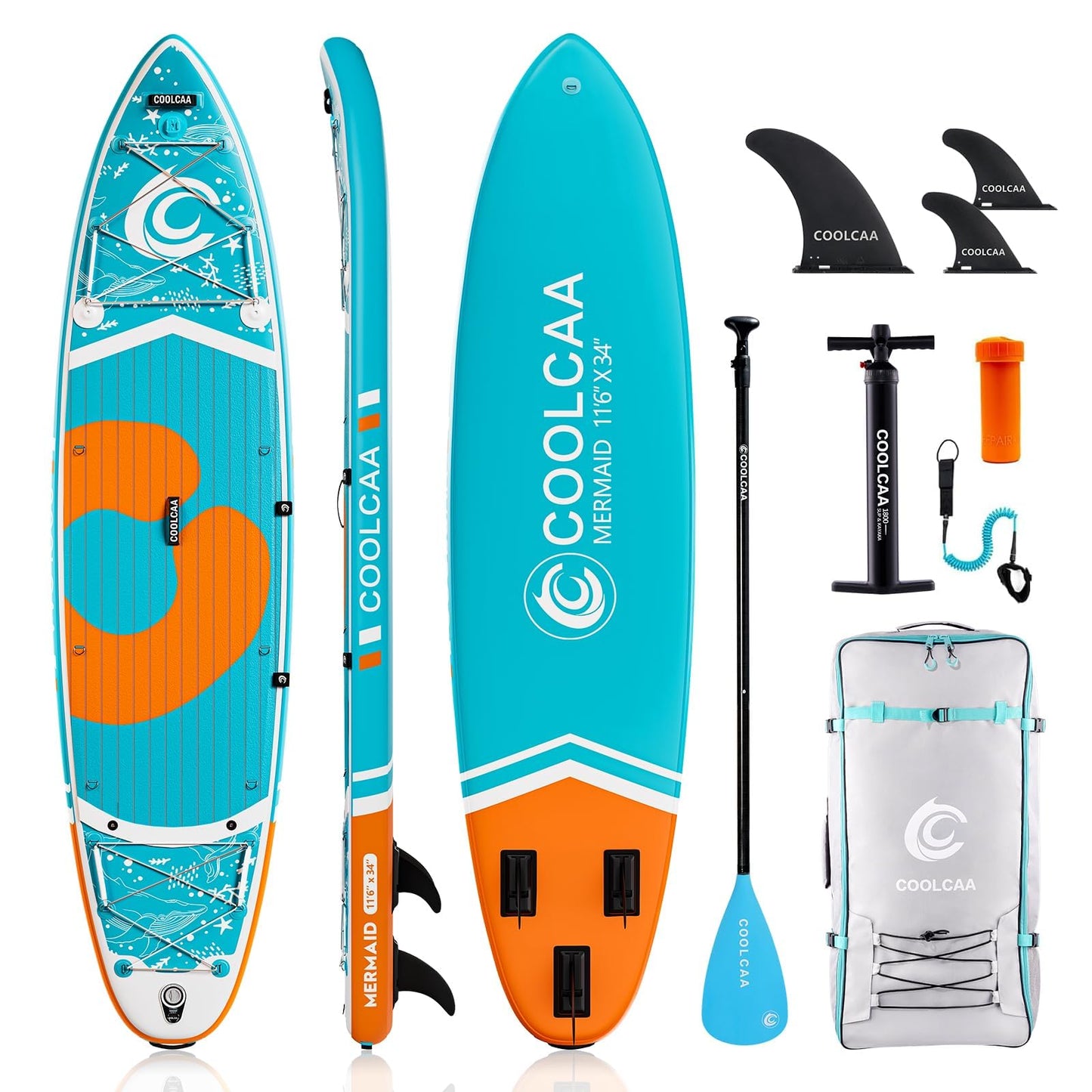 COOLCAA Stand Up Paddle Board, mit Premium-Set, bis 210 kg