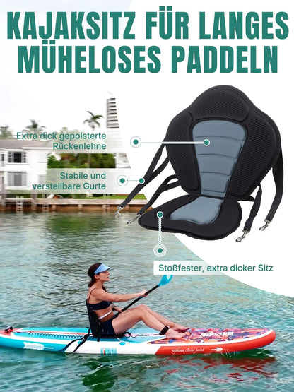 Niphean SUP Board, 320 cm, mit Sitz für 2 Personen, bis 200 kg