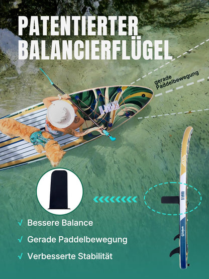 Niphean Extra Großes SUP Board für 2+1 Personen, mit Balancierflügel