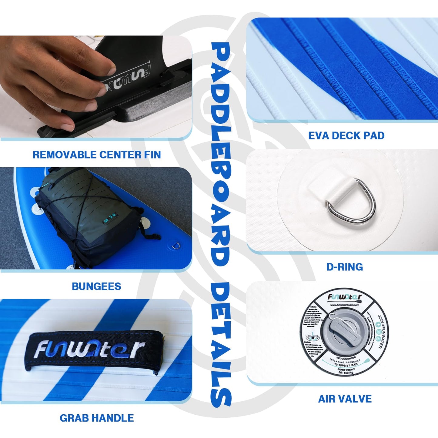 FunWater aufblasbares SUP Board, mit Komplett-Set