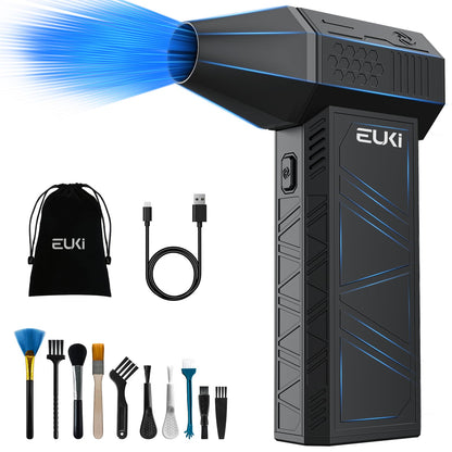 EUKI Elektrischer Druckluft-Duster, 150000 U/min, 6000mAh Akku, für PC-Reinigung