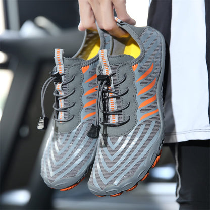 Teechodina Barfuß-Traillaufschuhe, Unisex, Grau