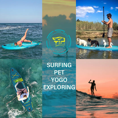 TIGERXBANG aufblasbares SUP Board, 335 cm, mit Komplett-Set, Himmelblau