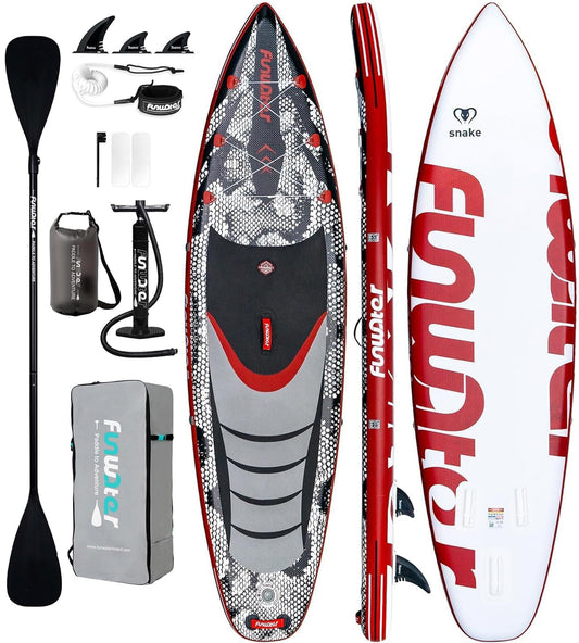 FunWater SUP Board mit Python-Muster, 10'6" oder 11'6", mit Komplett-Set