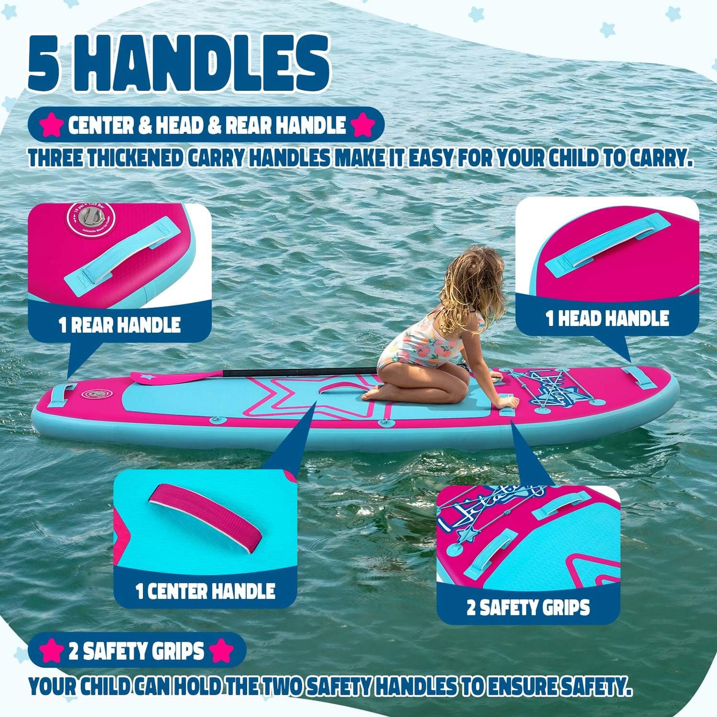 Aufblasbares SUP Board Set für Jugendliche und Kinder, bis 80 kg
