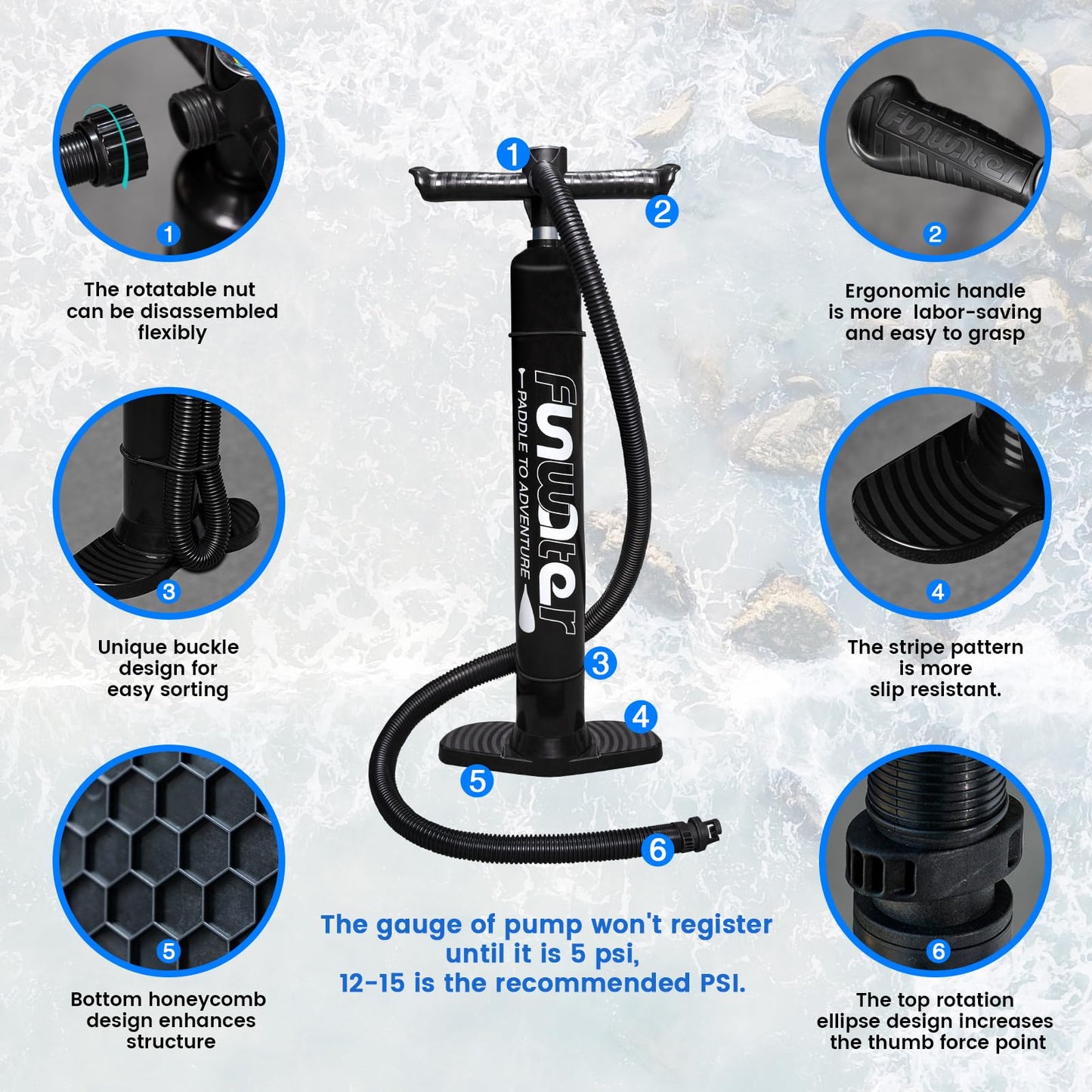 FunWater aufblasbares SUP Board, mit Komplett-Set