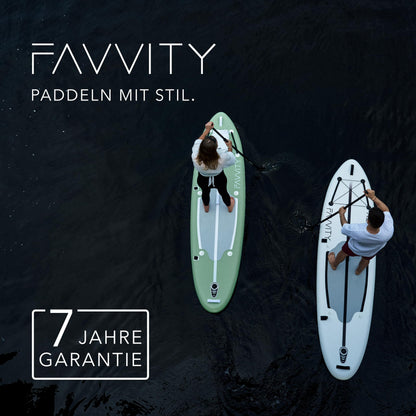 FAVVITY aufblasbares SUP Board, 7 Jahre Garantie, ultraleicht, bis 150 kg