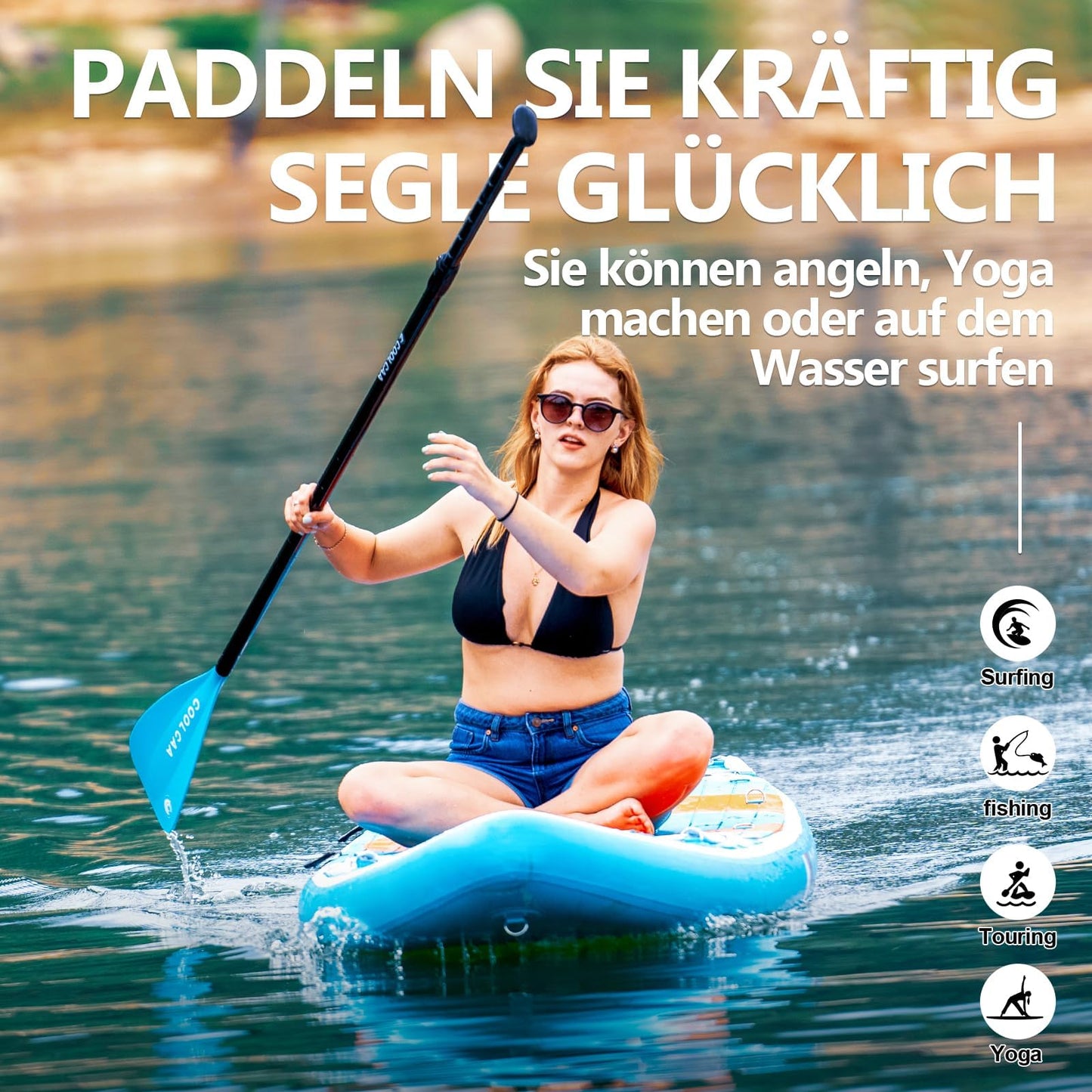 COOLCAA Stand Up Paddle Board, mit Premium-Set, bis 210 kg