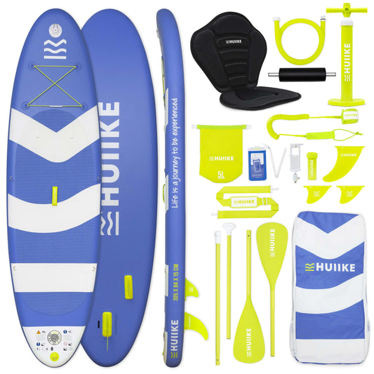 HUIIKE aufblasbares SUP Board, bis 130 kg, 305 cm, mit Zubehör-Set
