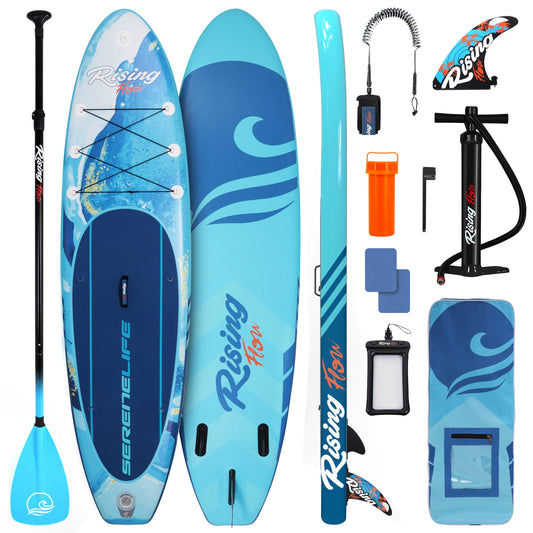 SereneLife aufblasbares SUP Board, mit Komplett-Set