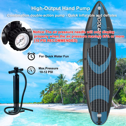 JOOLOOG aufblasbares SUP Board, mit Kajaksitz, 320 cm, Blau