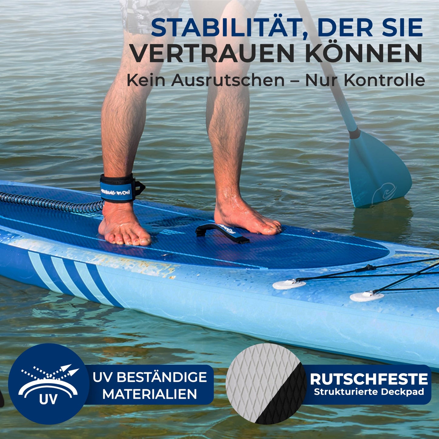 SereneLife aufblasbares SUP Board, mit Komplett-Set