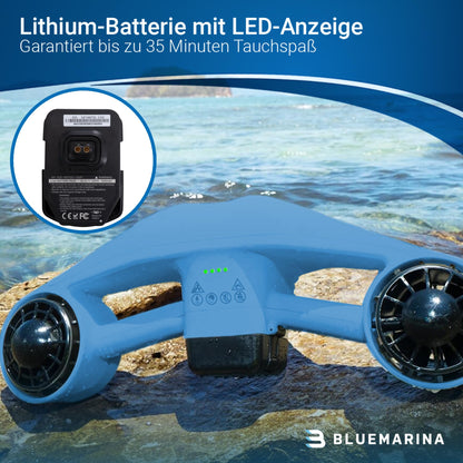 Bluemarina Orca Unterwasserscooter, 2x 500W Motoren, 5.4 km/h, 30 m Tiefe
