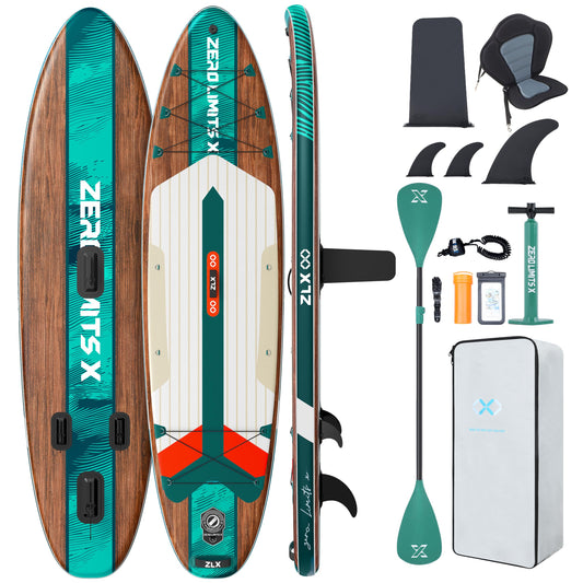 ZLX aufblasbares SUP Board, mit Sitz und Anti-Rutsch-Deck, 320 cm