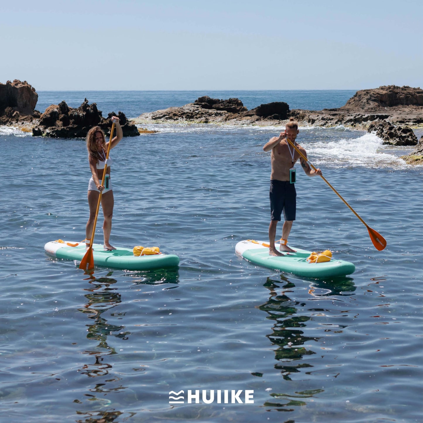 HUIIKE aufblasbares SUP Board, 305 cm, bis 130 kg, mit Komplett-Set