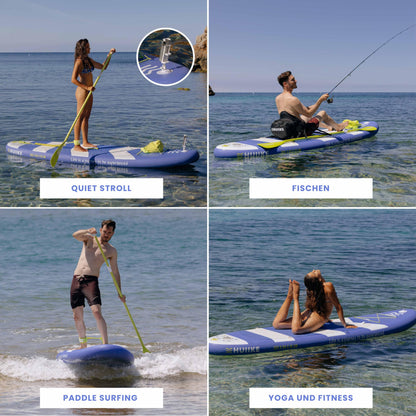 HUIIKE aufblasbares SUP Board, bis 130 kg, 305 cm, mit Zubehör-Set